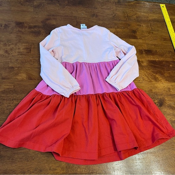 Hanna Andersson Pink and Red Tiered Dress 100% cotton size 5 - Picture 4 of 4